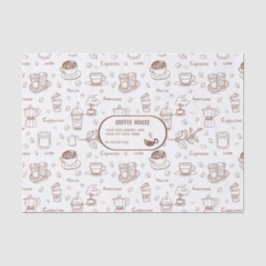 Aangepast weefselpapier met modern Koffiepatroon Tissuepapier