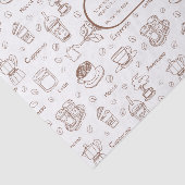 Aangepast weefselpapier met modern Koffiepatroon Tissuepapier (Detail)