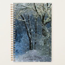 Aangepast wekelijks, maandelijks Snowy Winter Sun  Planner