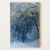 Aangepast wekelijks, maandelijks Snowy Winter Sun  Planner (Achterkant)