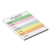 Aangepast wekelijks om een overzicht te maken van  notitieblok (Schuin)