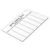 Aangepast wekelijks toetsenbordblok notitieblok (Schuin)