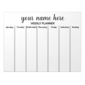 Aangepast wekelijks toetsenbordblok notitieblok (Voorkant)