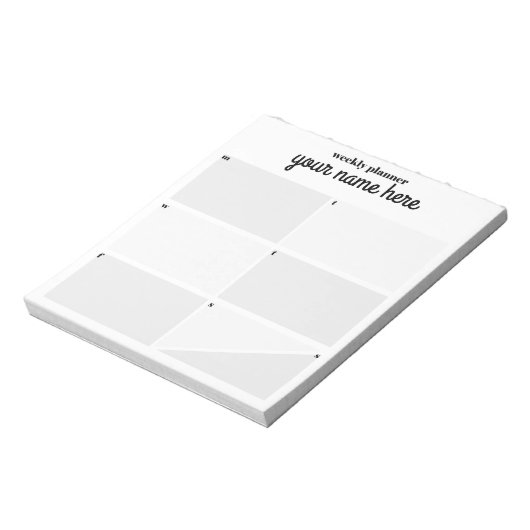 Aangepast wekelijks toetsenbordblok notitieblok (Linkerzijde)