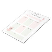 Aangepast wekelijks toetsenbordblok notitieblok (Schuin)