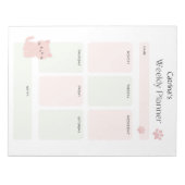 Aangepast wekelijks toetsenbordblok notitieblok (Voorkant)