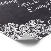 Aangepast welkom bij het huwelijk van Chalkboard K Poster (Hoek)