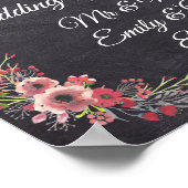 Aangepast welkom bij het huwelijk van Chalkboard K Poster (Hoek)