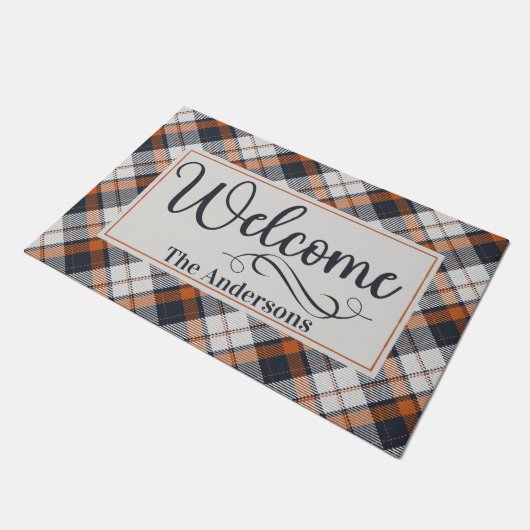 Aangepast welkom herfst deurmat (Schuin)