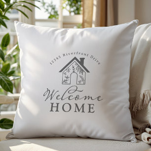 Aangepast Welkom Home Adres Nieuw Home Kussen