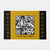 Aangepast WELKOM-model met QR-code, Gold Black Deurmat (Voorkant)