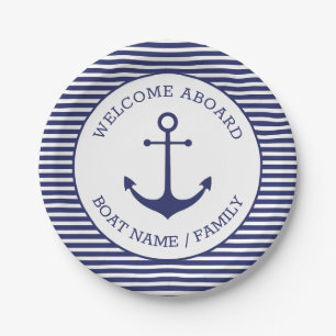 Aangepast welkom op het bord van de nautische anke