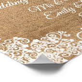 Aangepast Welkom op het Huwelijk van Rustieke Burl Poster (Hoek)