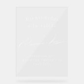 AANGEPAST WELKOMSTBORD ACRYL BORD (Voorkant)