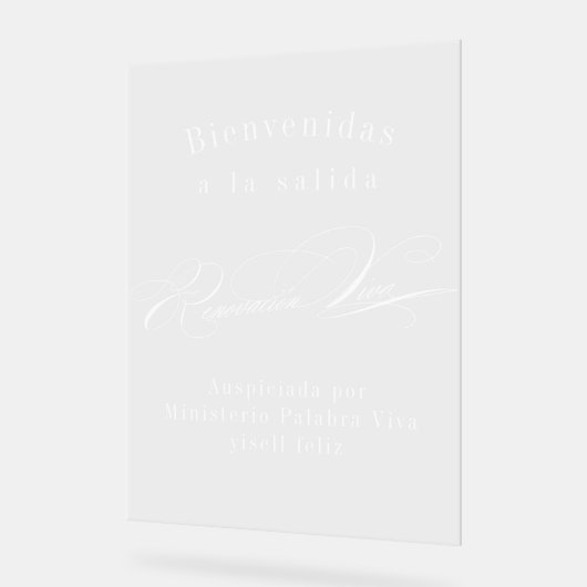 AANGEPAST WELKOMSTBORD ACRYL BORD (Hoek)