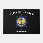 Aangepast Welkomstbord van de tas Nautical Anchor  Deurmat (Voorkant)