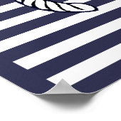 Aangepast welkomstpatroon met ankerpunten poster (Hoek)