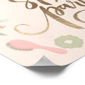 Aangepast welkomstteken van Elegant Spa Party Poster (Hoek)