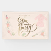 Aangepast welkomstteken van Elegant Spa Party Spandoek (Horizontaal)