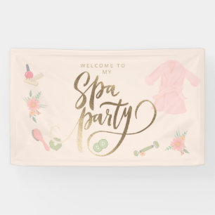 Aangepast welkomstteken van Elegant Spa Party Spandoek