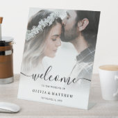 Aangepast welkomstteken voor bruiloft reclamebord met voetstuk (Insitu)