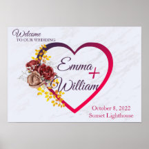 Aangepast welkomstteken voor huwelijk