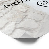 Aangepast welkomstteken voor huwelijk poster (Hoek)