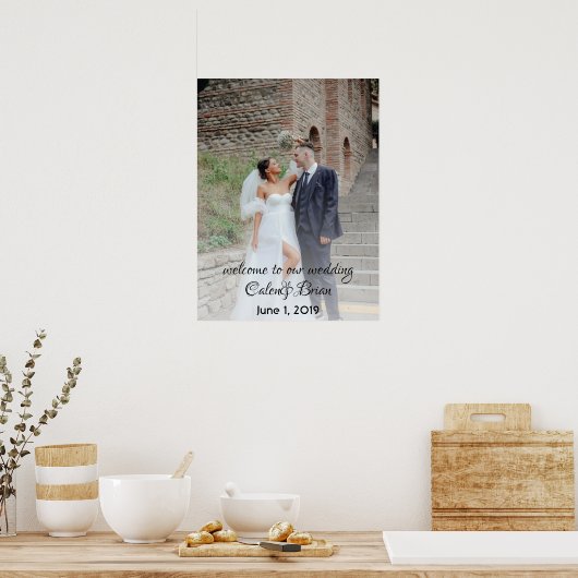 Aangepast welkomstteken voor huwelijk poster (Keuken)