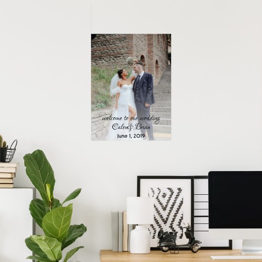 Aangepast welkomstteken voor huwelijk poster (Thuiskantoor)