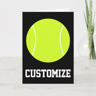 Aangepast Wenskaart Tennis Ball-tekst en kleur Kaart