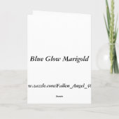 Aangepast Wenskaart voor blauwe gloed Kaart (Achterkant)