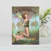 Aangepast Wenskaart voor bosfee Feestdagenkaart (Staand voorkant)