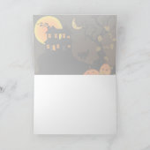 Aangepast Wenskaart voor Halloween in haunhouse Kaart (Binnen)