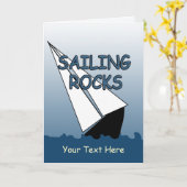 Aangepast Wenskaart voor het verzorgen van zeilbot Kaart (Gele Bloem)