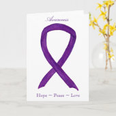 Aangepast Wenskaart voor Paarse bewustwording Kaart (Gele Bloem)