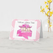 Aangepast Wenskaart voor twee meisjes Kaart (Gele Bloem)