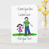 Aangepast Wenskaart voor vader en dochter Kaart (Gele Bloem)