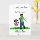 Aangepast Wenskaart voor vader en dochter Kaart (Gele Bloem)