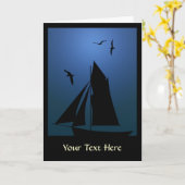 Aangepast Wenskaart voor zeilboot Kaart (Gele Bloem)