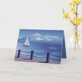 Aangepast Wenskaart voor zeilen per boot Kaart (Gele Bloem)