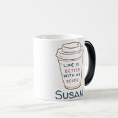 Aangepast werk Bestie Coffee Lover Gift Magische Mok (Voorkant rechts)