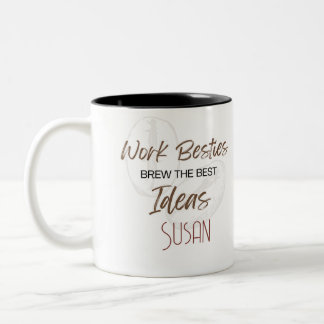 Aangepast werk Bestie Coffee Lover Gift Tweekleurige Koffiemok