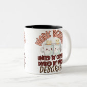 Aangepast werk Bestie Coffee Lover Gift Tweekleurige Koffiemok (Voorkant rechts)
