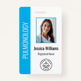Aangepast werknemer Foto Blauw Witte Medische ID B Badge