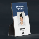 Aangepast werknemer van de Maand Foto Awards Fotoplaat<br><div class="desc">De werknemer van de douane van de plak van de Waardering van de maand met Foto,  bedrijfs Logo,  werknemersnaam en titel. Om het even welke kleur,  om het even welk doopvont,  geen minimum.</div>