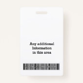 Aangepast werknemerspasje - badge (Achterkant)