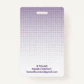 Aangepast werknemerspasje | Foto, Logo en kleur Badge (Achterkant)