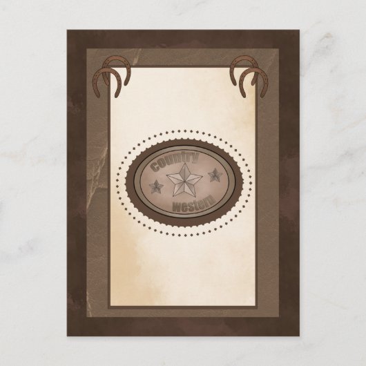 Aangepast Western Briefkaart land (Voorkant)