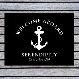 Aangepast whitepapbord voor zwart bout deurmat