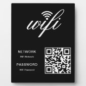Aangepast Wifi Netwerk QR Code Wit Fotoplaat (Voorkant)